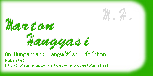 marton hangyasi business card